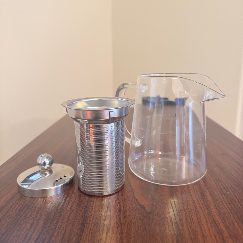 Elegant Glass Teapot with Silver Lid and Infuser (Small & Handy) - Picture 5 of 11